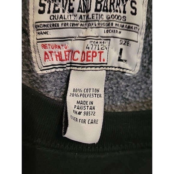 Steve and Barrys Crew Sweatshirt Mens L Black DORK Grandpas Vintage Long Sleeve - Picture 3 of 5